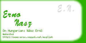 erno nasz business card