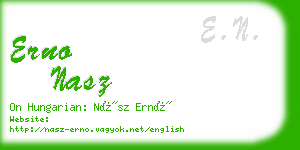 erno nasz business card